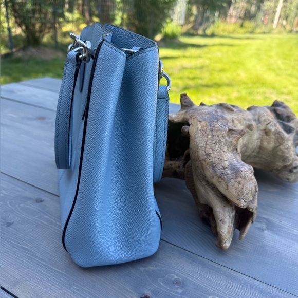 Coach Light Blue Leather Tote - Picture 2 of 10